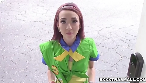 Tiny Girl Scout Rides Cock To Sell Cookies