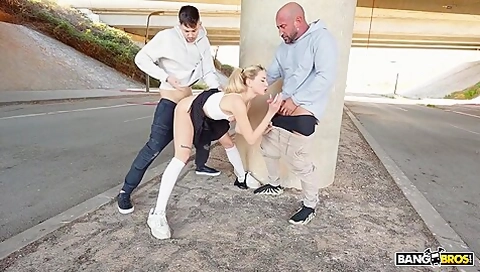Angelique Lapiedra, Tommy Cabrio And Emilio Ardana - Threesome Under The Autobahn Bridge