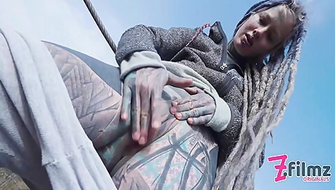 Tattoo Couple Get Catched While Having Sex On A Ruine