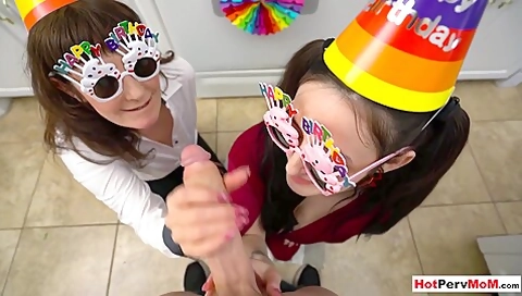 Stepmommy Stepmommy And Sis Gave Blowjobs For Birthday With Melody Mynx, Tifa Quinn And Conor Coxxx
